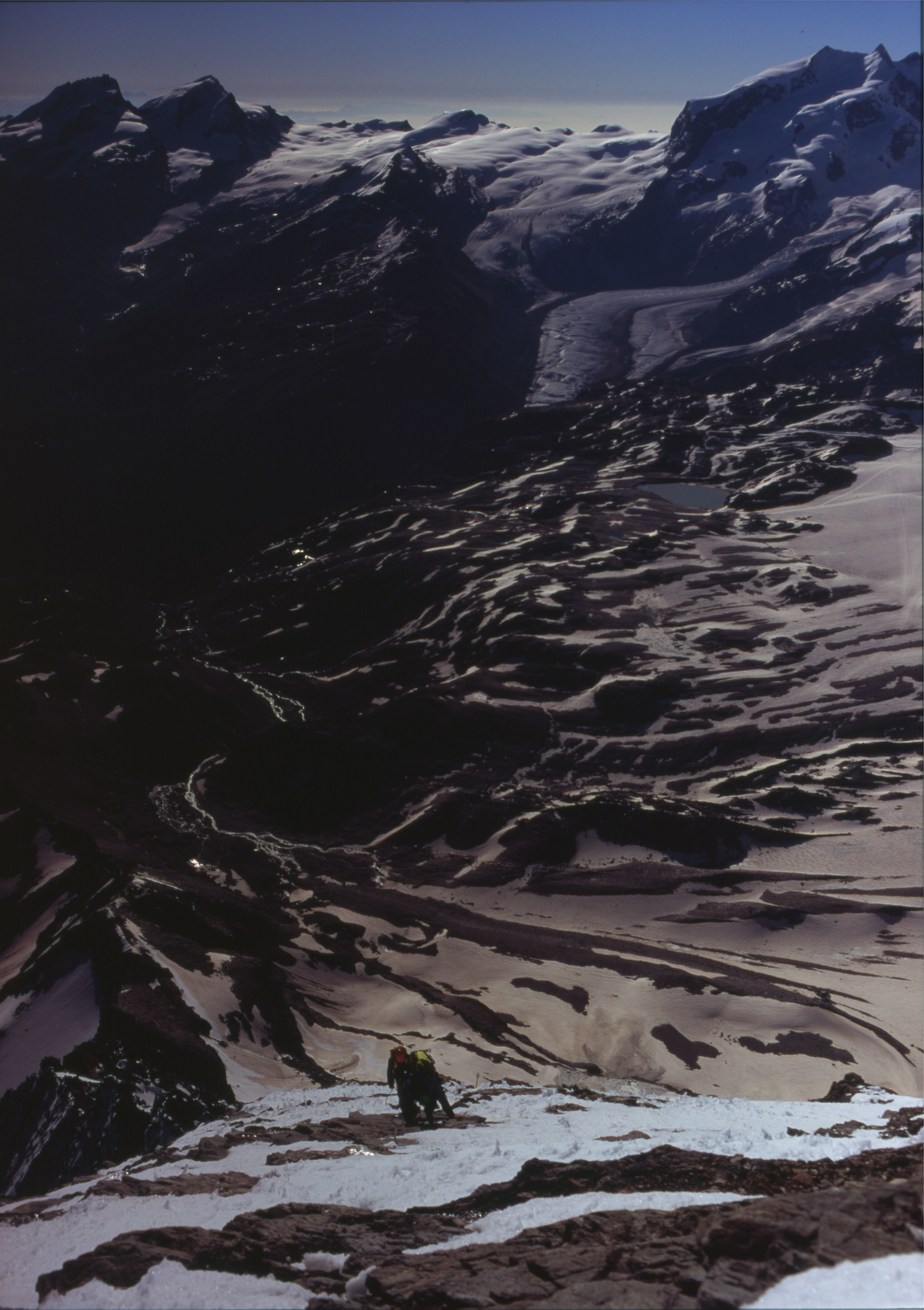 マッターホルン頂上直下の雪壁