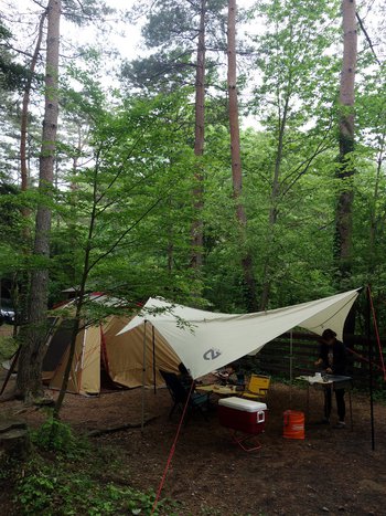 梅雨の合間の富士吉田キャンプ