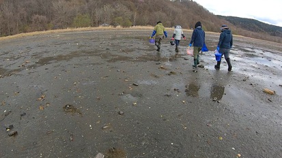 能取湖でアサリ狩りキャンプ2