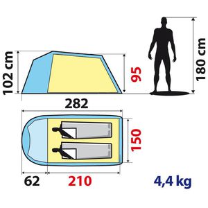 お手軽テントの代表格:ケシュア 2 SECONDS XL AIR II お手軽テントの代表格:ケシュア 2 SECONDS XL AIR II