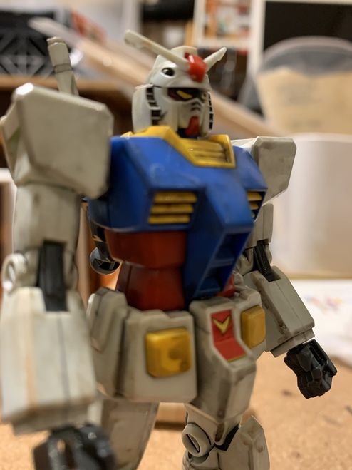 バンダイ1/144ガンダム完成⤵︎汚くすればいいってものではないです バンダイ1/144ガンダム完成⤵︎汚くすればいいってものではないです