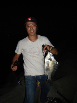 コラボレート釣行（淀川河口左岸 チニング）。