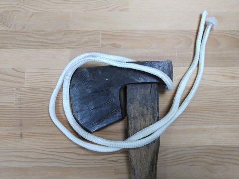 刃靴(斧刃保護)作り 刃靴(斧刃保護)作り