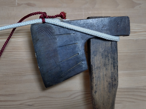 刃靴(斧刃保護)作り 刃靴(斧刃保護)作り