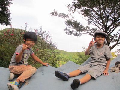 保護者会後に近場でキャンプ