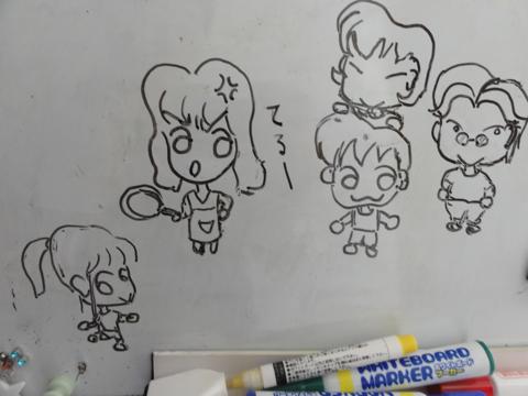 家族の肖像・・・じゃ無くて、キャラ似顔絵