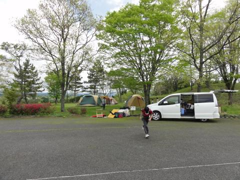 服掛松キャンプ場 第2ゲート側でキャンプ