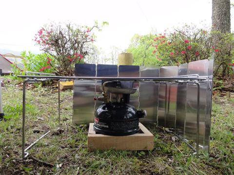 ニトリのラックをシングルバーナー508Aの五徳に使用してみた結果