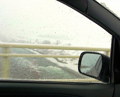 雪に負けています