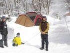 雪中キャンプ（設営後から夕方まで）