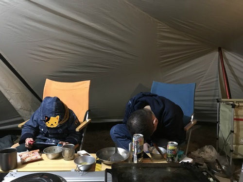 赤穂海浜公園で牡蠣キャンプ 赤穂海浜公園で牡蠣キャンプ