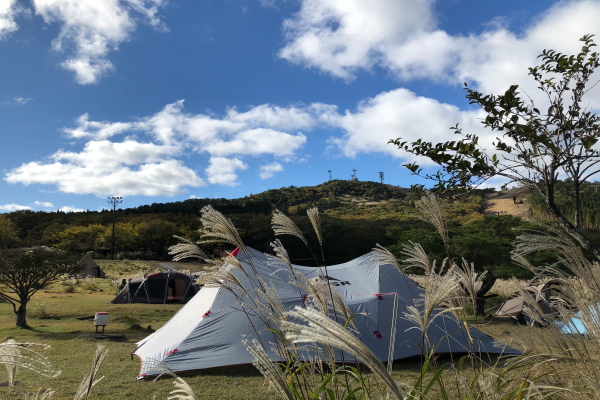 すすき原にて　峰山高原キャンプ場　2018年10月20日～21日