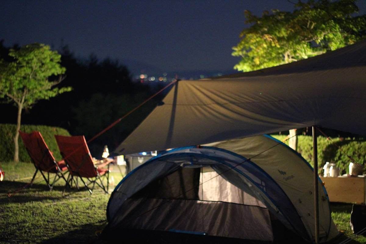 夜景と自然に癒やされた娘とのデートキャンプ（尾高キャンプ場：2015/06/13_14）その３