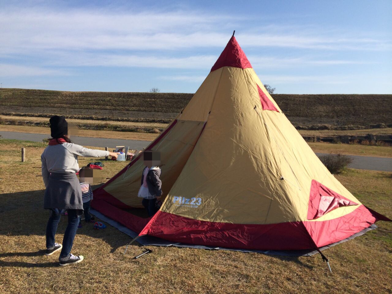 初デイキャンプで初テント設営で初ピルツ！（東海広場：2014/11/24）その１