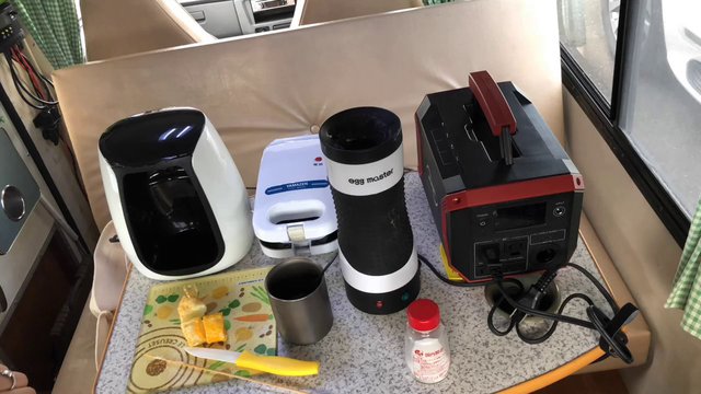 テントむし 車中飯 suaoki S370 ホットサンド&エックマスター卵焼き テントむし 車中飯 suaoki S370 ホットサンド&エックマスター卵焼き