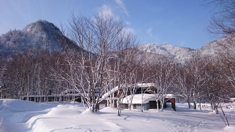 雪降るキャンプ  定山渓自然の村