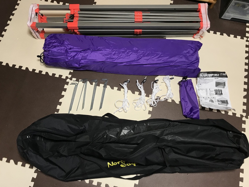 North Eagle(ノースイーグル)フルクローズキャノピー250II 商品セット内容 North Eagle(ノースイーグル)フルクローズキャノピー250II 商品セット内容