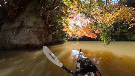 紅葉の亀山湖をカヤックツーリング 紅葉の亀山湖をカヤックツーリング