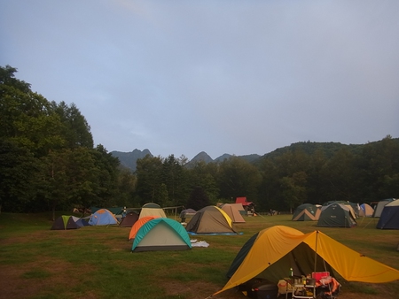 Camp Site を勉強部屋に！　山部自然公園太陽の里キャンプ場