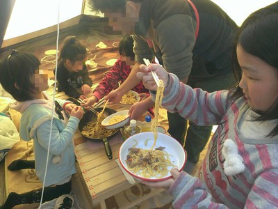 2015年初キャンプは昭和の森で。