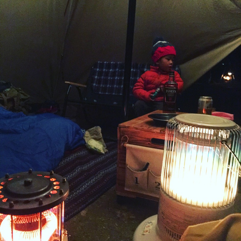 笠置キャンプ場で冬キャンプ②