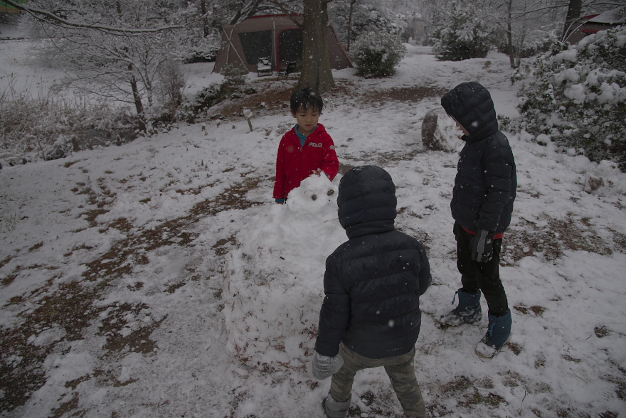古法華で雪キャンプ 古法華で雪キャンプ