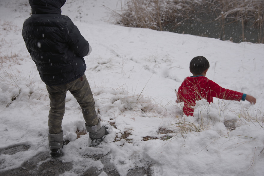 古法華で雪キャンプ 古法華で雪キャンプ
