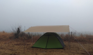 霧と雨のソロキャンプ  ／久住山荘南登山口