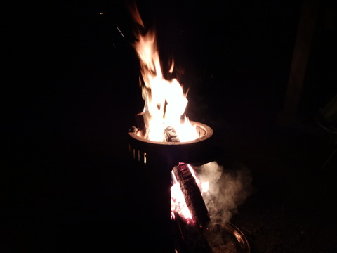 二週間ぶりの焚き火は毎度の椿荘オートキャンプ場で ～続き～