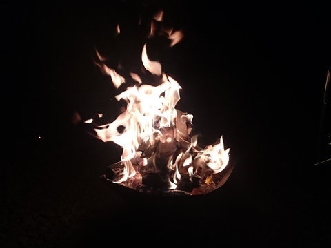 関東近郊某野営地にて焚き火を楽しんで来ました