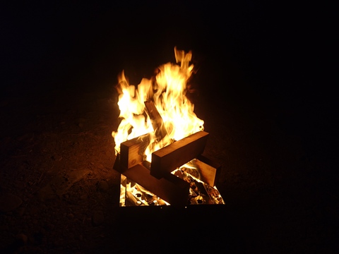 関東某所野営地で焚き火を楽しんで来ました