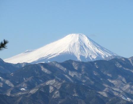 頂上からの富士山。