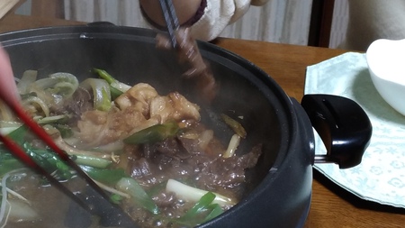二週連続、近江牛すき焼き 二週連続、近江牛すき焼き