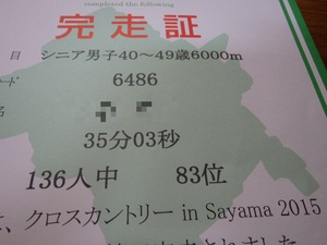 クロスカントリー in SAYAMA 2015 クロスカントリー in SAYAMA 2015