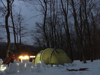 雪中キャンプ♪♪