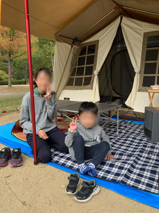 新幕初張りデイキャンプしあわせの村オートキャンプ場 新幕初張りデイキャンプしあわせの村オートキャンプ場