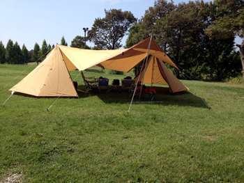 親友Ｆ君のテント初張りキャンプ！