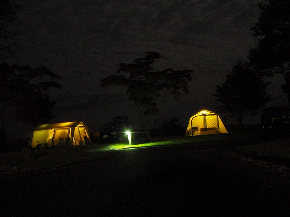 キャンプ夜景
