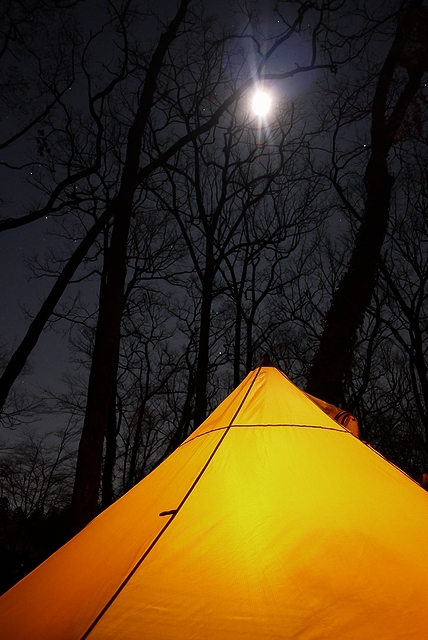 月明りの月川荘ソロキャンプ　２