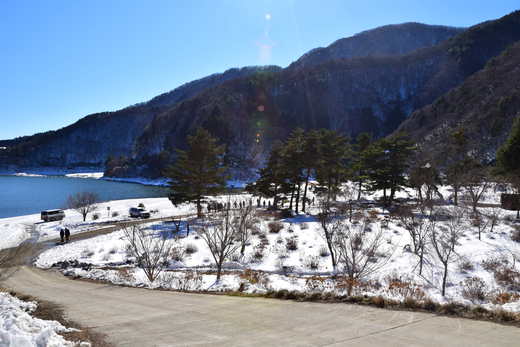 雪中キャンプ下見、戸沢センターと精進湖