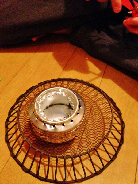 アルコールストーブ作ってみた・・^∀^