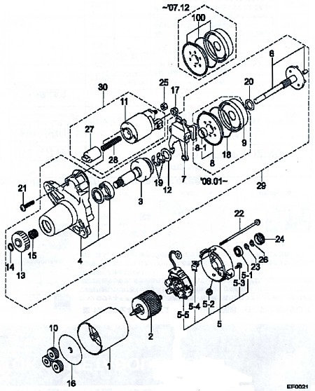 イプサム（2AZ系エンジン）　セルモーター修理