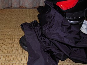 MXブーツとレインズボン