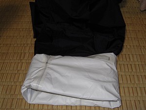 MXブーツとレインズボン