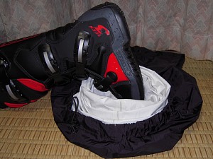 MXブーツとレインズボン