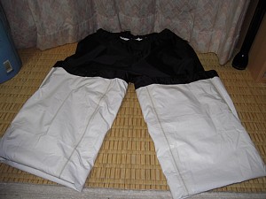 MXブーツとレインズボン