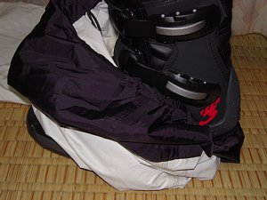 MXブーツとレインズボン