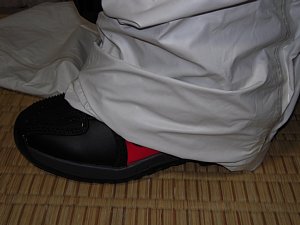 MXブーツとレインズボン