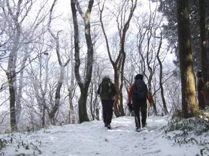 金剛山　雪の沢歩き
