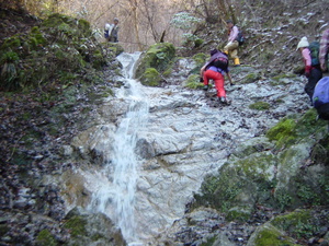 金剛山　冬の丸滝谷